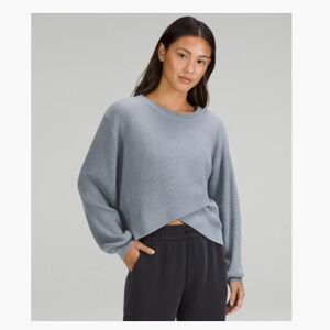 Chambray blue Lululemon sweater